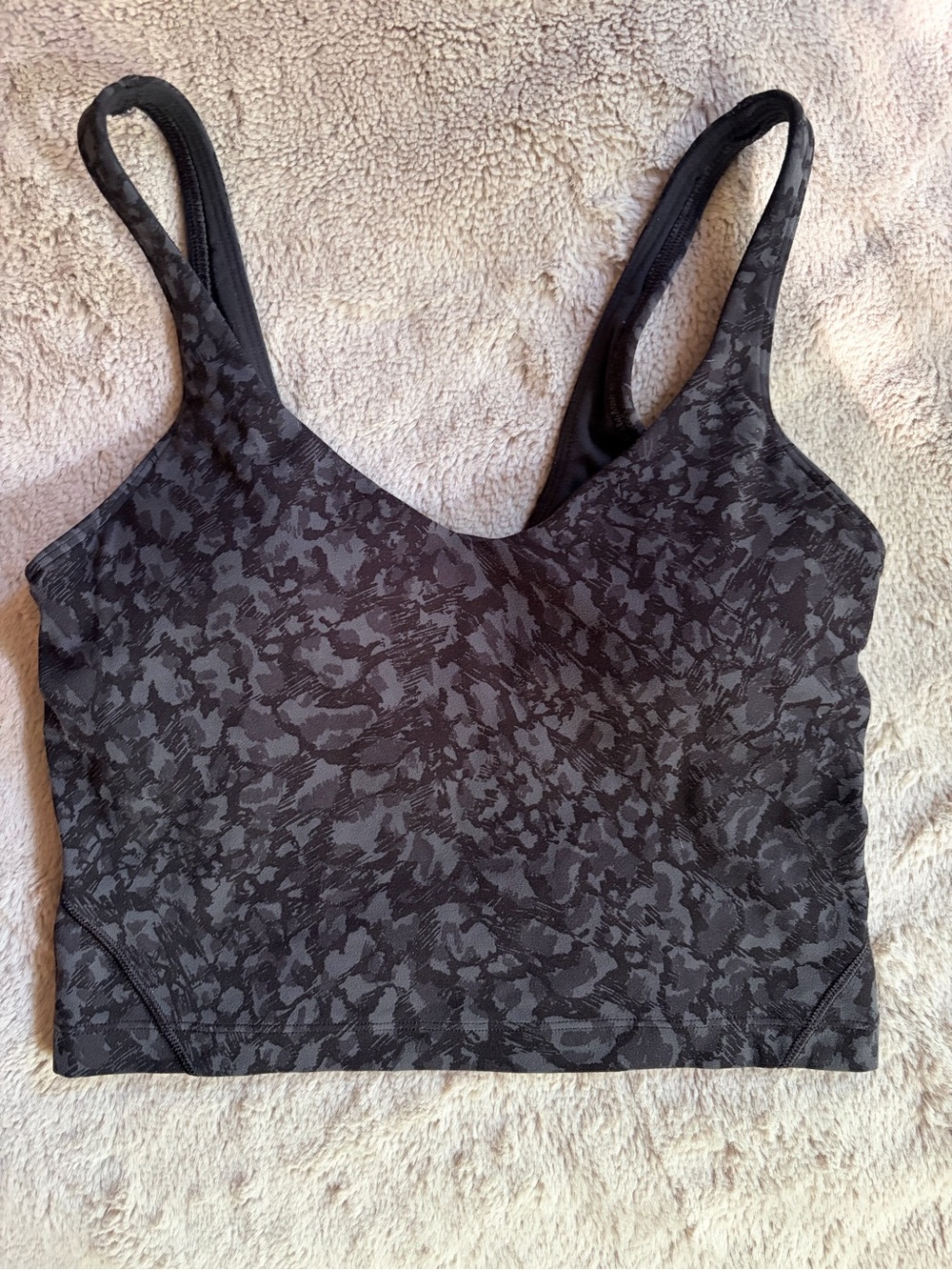 Lulu Lemon Align Tank Top Seam - Black Gray Pattern
